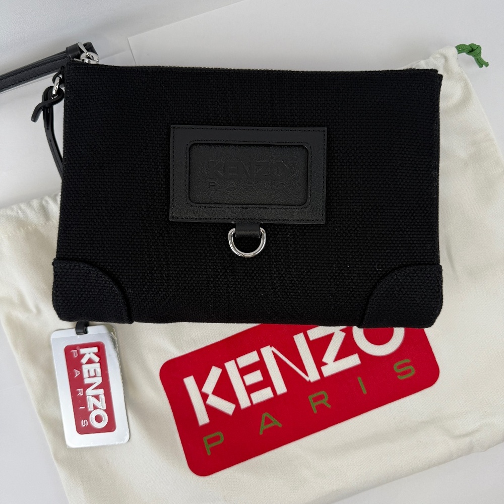 NEW KENZO POUCH WITH HANDLE black